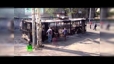 Estragos causados por los ataques del Ejército de Ucrania a la ciudad de Kramatorsk