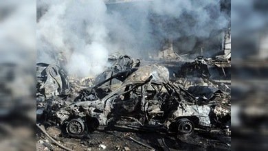 Imágenes del doble atentado mortal contra civiles y policías en Damasco