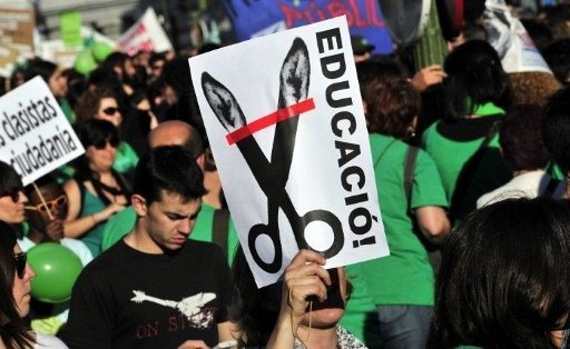 España en huelga, por educación