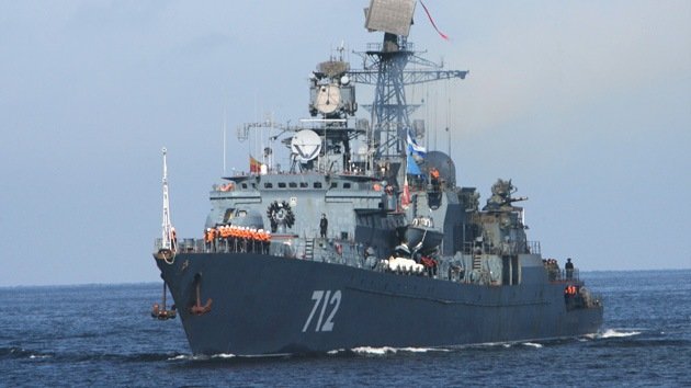 Naves de guerra rusas entran en el mar Mediterráneo
