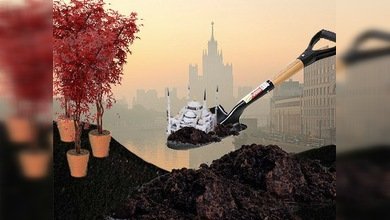 Moscovitas plantaron árboles contra la construcción de una mezquita 