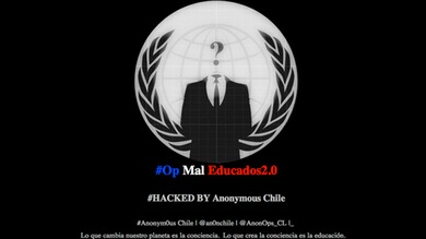 Anonymous ataca el portal de la legación hondureña en Chile
