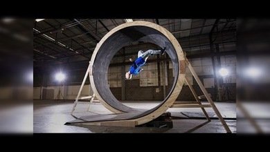 Impresionantes imágenes: Detrás de cámaras del primer ‘looping’ humano en el mundo