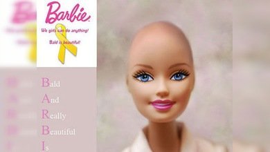 Barbies calvas para los niños con cáncer