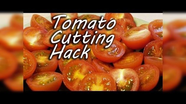 La manera más sencilla de cortar tomates a la mitad