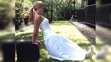 Las novias de EE. UU. se ponen uniforme de camuflaje para lucir en su boda