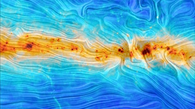 Crean un 'mapa' espectacular del campo magnético de la Vía Láctea