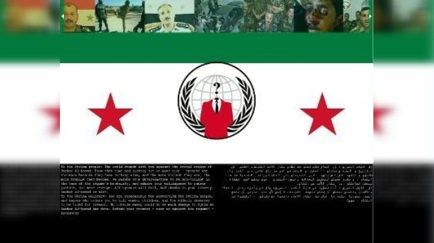 Anonymous llamó a los sirios a la lucha a través del portal de su Ministerio de Defensa