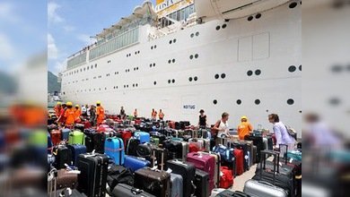 El crucero Costa Allegra atracó en un puerto de las islas Seychelles
