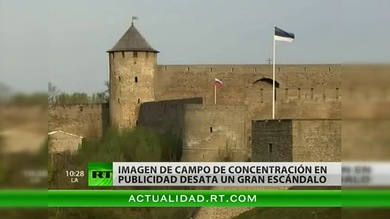 Una empresa de Estonia hace publicidad con fotos de Auschwitz