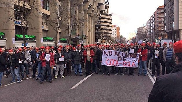 España: Los trabajadores de Coca-Cola se declaran en huelga contra los despidos