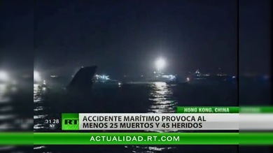Un choque de dos barcos cerca de Hong Kong provoca al menos 25 muertos