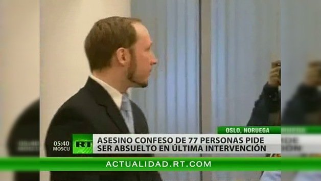 Breivik pide ser absuelto en su última intervención