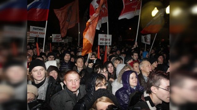 Manifestaciones en las calles de Moscú tras los comicios parlamentarios