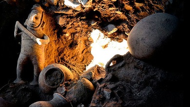 México: Hallan en una tumba una escultura de un chamán de 1.500 años de antigüedad