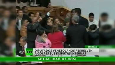 Los diputados venezolanos resuelven sus discrepancias a puñetazos