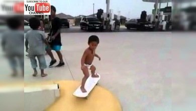 Un 'skater' en pañales, ¿el futuro rey de la patineta?