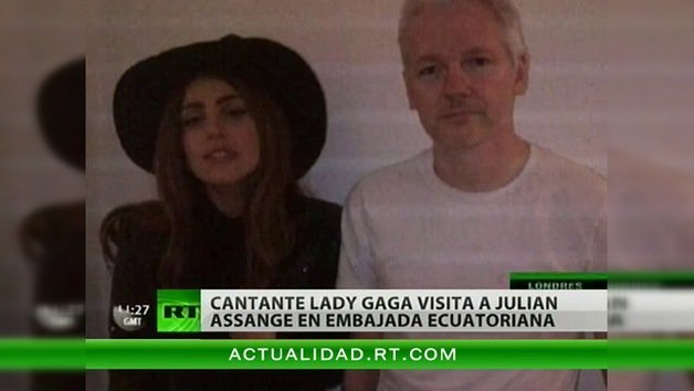 Lady Gaga se reúne con Assange en la embajada ecuatoriana de Londres