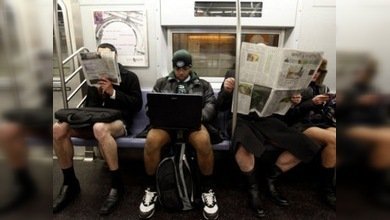 Paseo sin pantalones en el metro en nuevo "flashmob" en México