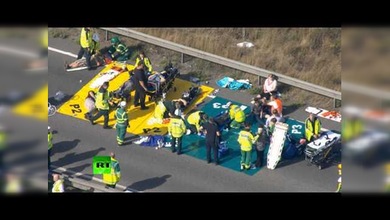 Masivo accidente de tránsito de hasta 100 vehículos en Reino Unido dejó varios heridos