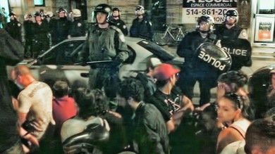 Al menos 700 estudiantes detenidos en Montreal