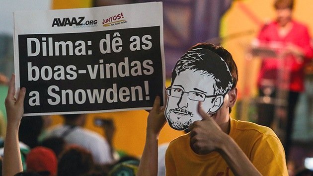 Fotos: Manifestantes en Brasil le piden a Rousseff que otorgue asilo a Snowden