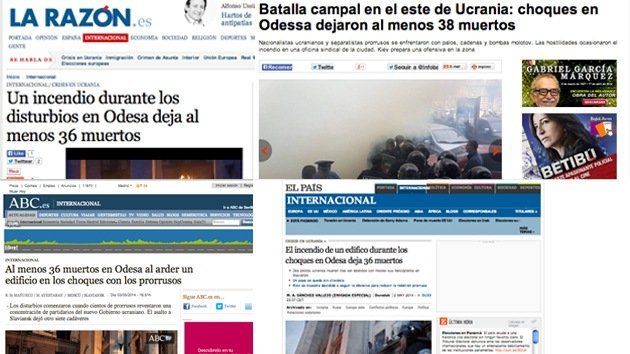 El incendio de Odesa para la prensa en español: una triste tragedia sin responsables