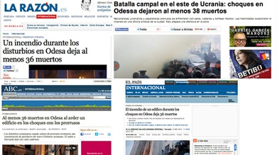 El incendio de Odesa para la prensa en español: una triste tragedia sin responsables