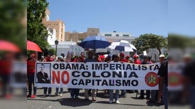 Manifestaciones durante la visita de Obama a Puerto Rico