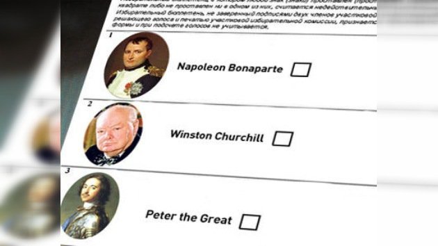 Moscovitas eligen entre Napoleón y Churchill en un simulacro de las presidenciales