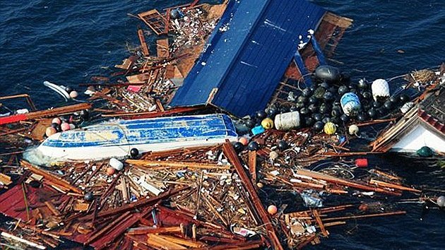 Una 'isla de escombros' del tamaño de Texas procedente de Fukushima se dirige a EE.UU.