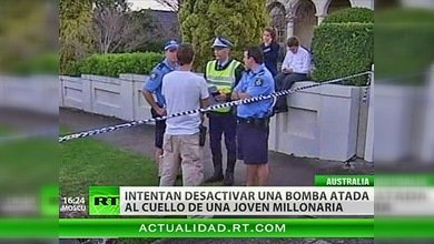 Salvan a una joven australiana que llevaba una bomba atada al cuello