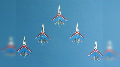 El grupo de vuelos acrobáticos 'Russkie Vítiazi' cumple 20 años