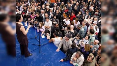 La oposición georgiana logra exigir la dimisión del presidente en la televisión estatal