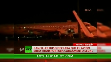 Moscú: No había armas en el avión sirio que fue retenido en Ankara