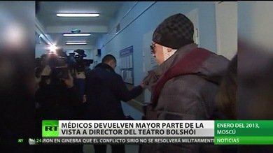 Serguéi Filin, que sufrió un ataque con ácido en la cara, regresa a Moscú