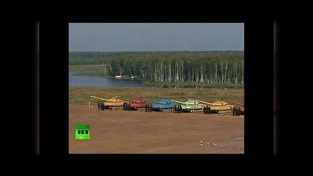 Juegos de guerra: insólito biatlón internacional de tanques en Rusia