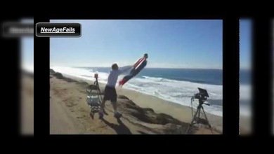 ¡Supermán en la costa!