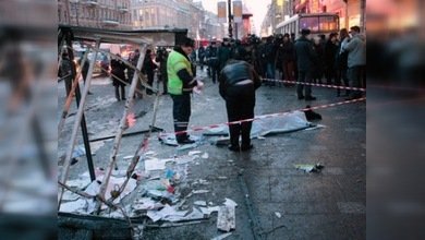 Un accidente en la calle central de San Petersburgo