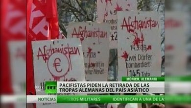 Manifestantes exhortan a retirada alemana de Afganistán