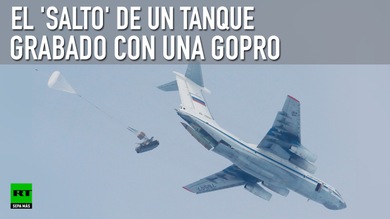 Tanque caído del cielo: su 'salto' grabado desde una cámara GoPro
