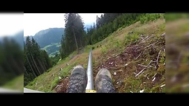 Peligrosa ‘montaña rusa alpina’ en la ladera de un monte