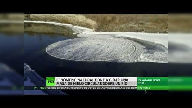 Un gigantesco círculo de hielo que da vueltas descubierto en un río en EE.UU.