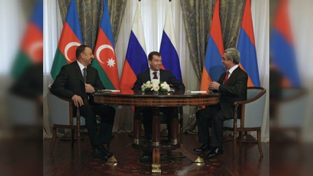 Tres presidentes se reunieron para discutir el conflicto en Nagorno-Karabaj