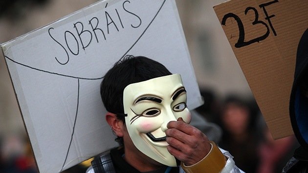Anonymous se suma a las manifestaciones en España y tumba la web del Partido Popular