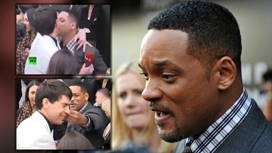 Video: Will Smith le da un manotazo a un periodista que intenta besarle