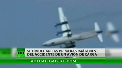 Aparece un video que muestra la caída de un avión de carga en el Congo