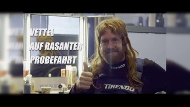 Sebastian Vettel se disfraza de mecánico y "pasea" a sus clientes en sus autos