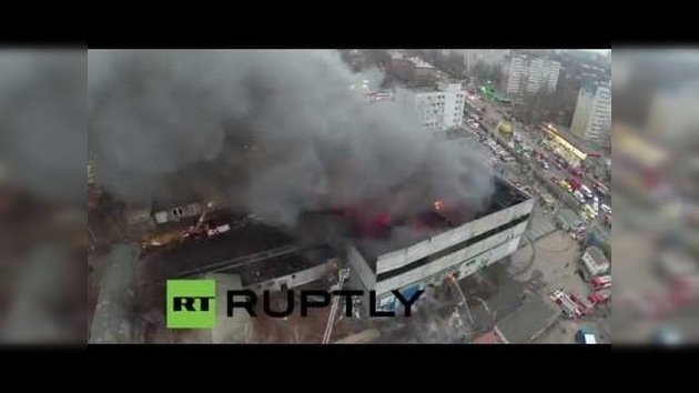 Incendio en Rusia a vista de dron