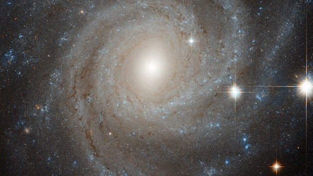 Hubble captura la única imagen de una galaxia espiral